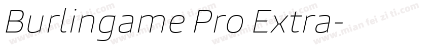 Burlingame Pro Extra字体转换